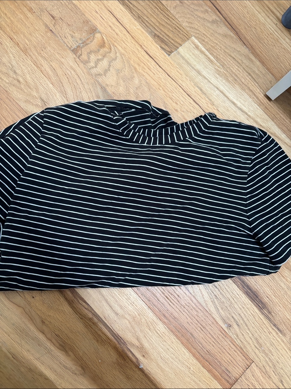 Women’s Black & White Striped Short Sleeve Top